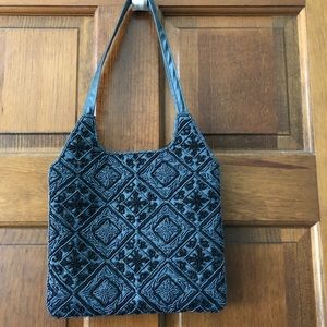 Gray/Black Beaded Evening Bag